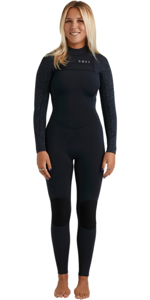 2026 Roxy Womens Swell Natural 4/3mm Chest Zip Wetsuit 26BW213509 - Animal Print
